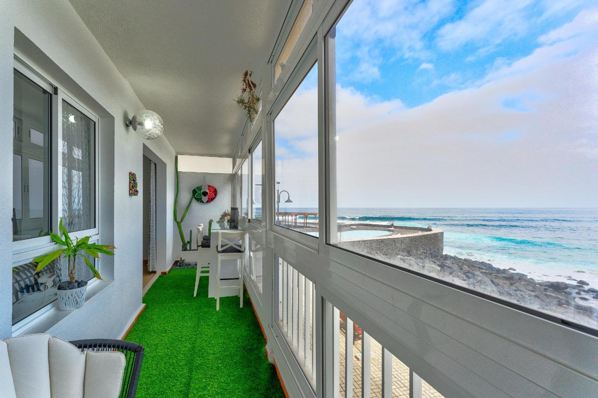 1St Line Sea View 3 Rooms Apartment In Tenerife 92M2 Bajamar  Εξωτερικό φωτογραφία